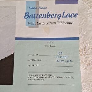Battenberg Lace Table Linen Set